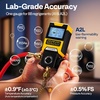 image:imageVIVOHOME Digital HVAC Manifold Gauge Set Refrigeration AC Gauge with Wired Temperature Clamp Probe and 2 Hoses for R134a R410a R32 R1234yf R454B Recharge Pressure Temp Test Leak Detectionwithout Temperature Clamp
