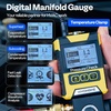image:imageVIVOHOME Digital HVAC Manifold Gauge Set Refrigeration AC Gauge with Wired Temperature Clamp Probe and 2 Hoses for R134a R410a R32 R1234yf R454B Recharge Pressure Temp Test Leak Detectionwith Temperature Clamp