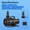 image:imageVIVOHOME Electric 62W 1100GPH Submersible Water Pump for Koi Pond Pool Waterfall Fountains Fish Tank and Aquarium1600GPH