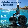 image:imageVIVOHOME Electric 62W 1100GPH Submersible Water Pump for Koi Pond Pool Waterfall Fountains Fish Tank and Aquarium5300GPH