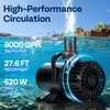 image:imageVIVOHOME Electric 62W 1100GPH Submersible Water Pump for Koi Pond Pool Waterfall Fountains Fish Tank and Aquarium9000GPH
