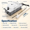 image:imageVIVOHOME HVAC Condensate Pump with Automatic Safety Alarm Switch UltraQuiet 25dB DC Motor 100V240V 65 GPH AC Condensate Removal Pump for HVACR Equipment Dehumidifier Furnace with 196ft TubingTransparent