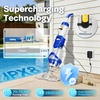 image:imageVIVOHOME Handheld Pool Vacuum 1110GPH Suction Cordless Pool Cleaner 40W Powerful Motor LongRun 60min Battery Adjustable 912FT Pole for Above Ground amp InGround Pools Spas  BlueBlue