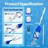 image:imageVIVOHOME Handheld Pool Vacuum 1110GPH Suction Cordless Pool Cleaner 40W Powerful Motor LongRun 60min Battery Adjustable 912FT Pole for Above Ground amp InGround Pools Spas  BlueBlue