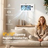 image:imageVIVOHOME Quiet Register Booster Fan with Opening 6 x 12  Smart Thermostat 10Speed Control Removable Dustproof Mesh amp Register Blocker White6 x 12 Opening