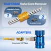 image:imageVIVOHOME R1234yf Adapter Tool Kit R1234yf Quick Couplers Set and Self Sealing and Puncture Can Taps Tank Adapter and Valve Core Remover for 14 and 12 HVAC Charging Hoses