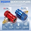 image:imageVIVOHOME R1234yf Adapter Tool Kit R1234yf Quick Couplers Set and Self Sealing and Puncture Can Taps Tank Adapter and Valve Core Remover for 14 and 12 HVAC Charging Hoses