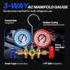 image:imageVIVOHOME R134a 5 ft HVAC Manifold Gauge Set with R134a Quick Couplers and Can Taps Automotive AC Gauges with 3 Hoses for R22 R12 R502 Car Freon Charging and Evacuation