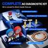 image:imageVIVOHOME R134a 5 ft HVAC Manifold Gauge Set with R134a Quick Couplers and Can Taps Automotive AC Gauges with 3 Hoses for R22 R12 R502 Car Freon Charging and Evacuation