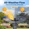 image:imageVIVOHOME Solar Bird Bath with Fountain and Reservoir Battery System 20 Bowl 12 Gal ABS Outdoor Birdbath for Outside Yard WeatherResistant Light Stone GrayDark Stone Gray