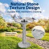 image:imageVIVOHOME Solar Bird Bath with Fountain and Reservoir Battery System 20 Bowl 12 Gal ABS Outdoor Birdbath for Outside Yard WeatherResistant Light Stone GrayLight Stone Gray