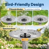 image:imageVIVOHOME Solar Bird Bath with Fountain and Reservoir Battery System 20 Bowl 12 Gal ABS Outdoor Birdbath for Outside Yard WeatherResistant Light Stone GrayLight Stone Gray