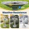 image:imageVIVOHOME Solar Bird Bath with Fountain and Reservoir Battery System 20 Bowl 12 Gal ABS Outdoor Birdbath for Outside Yard WeatherResistant Light Stone GrayLight Stone Gray