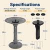 image:imageVIVOHOME Solar Bird Bath with Fountain and Reservoir Battery System 20 Bowl 12 Gal ABS Outdoor Birdbath for Outside Yard WeatherResistant Light Stone GrayDark Stone Gray