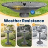 image:imageVIVOHOME Solar Bird Bath with Fountain and Reservoir Battery System 20 Bowl 12 Gal ABS Outdoor Birdbath for Outside Yard WeatherResistant Light Stone GrayDark Stone Gray