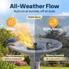 image:imageVIVOHOME Solar Bird Bath with Fountain and Reservoir Battery System 20 Bowl 12 Gal ABS Outdoor Birdbath for Outside Yard WeatherResistant Light Stone GrayLight Stone Gray
