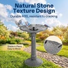image:imageVIVOHOME Solar Bird Bath with Fountain and Reservoir Battery System 20 Bowl 12 Gal ABS Outdoor Birdbath for Outside Yard WeatherResistant Light Stone GrayDark Stone Gray