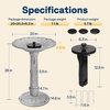 image:imageVIVOHOME Solar Bird Bath with Fountain and Reservoir Battery System 20 Bowl 12 Gal ABS Outdoor Birdbath for Outside Yard WeatherResistant Light Stone GrayLight Stone Gray