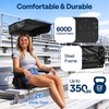 image:imageVIVOHOME Stadium Seat with Sunshade Canopy and Back Support for Sport Event  Adjustable Canopy Memory Foam Cushion 2 Cup Holders Shoulder Strap 2 Pack Portable Bleacher Chair Foldable SeatBlack