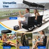 image:imageVIVOHOME Stadium Seat with Sunshade Canopy and Back Support for Sport Event  Adjustable Canopy Memory Foam Cushion 2 Cup Holders Shoulder Strap 2 Pack Portable Bleacher Chair Foldable SeatBlack