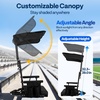 image:imageVIVOHOME Stadium Seat with Sunshade Canopy and Back Support for Sport Event  Adjustable Canopy Memory Foam Cushion 2 Cup Holders Shoulder Strap 2 Pack Portable Bleacher Chair Foldable SeatBlack