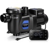 image:imageVIVOHOME 15HP Pool Pump Dual Speed with Wireless Remote Control 115V  Fast SelfPrimming Motor 4 Program Segment for inAbove Ground Pools Manual Timer Compatible with Saltwater Pools15 Horsepower
