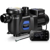 image:imageVIVOHOME 15HP Pool Pump Dual Speed with Wireless Remote Control 115V  Fast SelfPrimming Motor 4 Program Segment for inAbove Ground Pools Manual Timer Compatible with Saltwater Pools2 Horsepower