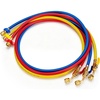 image:imageVIVOHOME 5 ft R410A HVAC Refrigerant Charging amp Recovery Hoses with Compact Ball Valve 14 Low Loss Refrigeration Hoses Suitable for R134a R22 R12 R502 and R404A 800 PSI Working 4000 PSI Burstwith Ball Valve