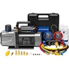 image:imageVIVOHOME A2L AC Vacuum Pump and 4 Way Manifold Gauge Set 15 HP 144CFM 2 Stage HVAC Vacuum Pump Kit with 5ft Hoses Sparkless Motor for R454B R32 R22 R410a Home Air Conditioner96 CFM