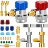 image:imageVIVOHOME AC R134a Adapter Tool Kit R134a Quick Couplers and Self Sealing and Puncture Can Taps R410a Adapters Tank Adapter and Valve Core Remover AC Gauge Hose Conversion Adapters