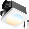 image:imageVIVOHOME Bathroom Exhaust Fan with Humidity Sensor 240 CFM 6 Speed 5Color LED Light 2700K3200K4000K5000K5700K amp Nightlight Remote Control5 CCT Lights  240 CFM  6 Speeds