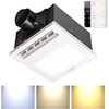 image:imageVIVOHOME Bathroom Exhaust Fan with Humidity Sensor amp LED Light Ceiling Mount VentilationampBlower Fan 160 CFM DC Motor 3 Color Temperatures Remote Control Oscillating Louver4070 FT
