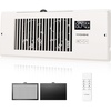 image:imageVIVOHOME Quiet Register Booster Fan with Opening 6 x 12  Smart Thermostat 10Speed Control Removable Dustproof Mesh amp Register Blocker White4 x 12 Opening