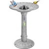 image:imageVIVOHOME Solar Bird Bath with Fountain and Reservoir Battery System 20 Bowl 12 Gal ABS Outdoor Birdbath for Outside Yard WeatherResistant Light Stone GrayLight Stone Gray