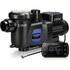 image:imageVIVOHOME 15HP Pool Pump Dual Speed with Wireless Remote Control 115V  Fast SelfPrimming Motor 4 Program Segment for inAbove Ground Pools Manual Timer Compatible with Saltwater Pools2 Horsepower