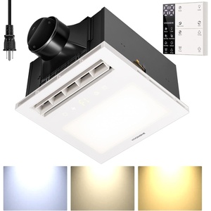 image:imageVIVOHOME Bathroom Exhaust Fan with Humidity Sensor amp LED Light Ceiling Mount VentilationampBlower Fan 160 CFM DC Motor 3 Color Temperatures Remote Control Oscillating Louver70105 FT No Heating