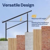 image:imageVIVOHOME 2Pack Galvanized Steel Hand Rails for Outdoor Steps  406 Curved Ends and Safety Balusters Exterior Railing Kit for Porch Deck or Indoor Stairs 4Step WhiteStraightRound