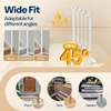 image:imageVIVOHOME 2Pack Galvanized Steel Hand Rails for Outdoor Steps  406 Curved Ends and Safety Balusters Exterior Railing Kit for Porch Deck or Indoor Stairs 4Step WhiteWhite Curved End with Balusters