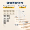 image:imageVIVOHOME 2Pack Galvanized Steel Hand Rails for Outdoor Steps  406 Curved Ends and Safety Balusters Exterior Railing Kit for Porch Deck or Indoor Stairs 4Step WhiteWhite Curved End with Balusters