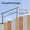 image:imageVIVOHOME 2Pack Galvanized Steel Hand Rails for Outdoor Steps  406 Curved Ends and Safety Balusters Exterior Railing Kit for Porch Deck or Indoor Stairs 4Step WhiteStraightRound