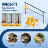 image:imageVIVOHOME 2Pack Galvanized Steel Hand Rails for Outdoor Steps  406 Curved Ends and Safety Balusters Exterior Railing Kit for Porch Deck or Indoor Stairs 4Step WhiteStraightRound