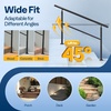 image:imageVIVOHOME 2Pack Galvanized Steel Hand Rails for Outdoor Steps  406 Curved Ends and Safety Balusters Exterior Railing Kit for Porch Deck or Indoor Stairs 4Step WhiteStraightRound