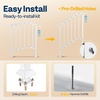 image:imageVIVOHOME 2Pack Galvanized Steel Hand Rails for Outdoor Steps  406 Curved Ends and Safety Balusters Exterior Railing Kit for Porch Deck or Indoor Stairs 4Step WhiteWhite Curved End with Balusters