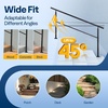 image:imageVIVOHOME 2Pack Galvanized Steel Hand Rails for Outdoor Steps  406 Curved Ends and Safety Balusters Exterior Railing Kit for Porch Deck or Indoor Stairs 4Step WhiteStraightRound