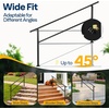 image:imageVIVOHOME 2Pack Galvanized Steel Hand Rails for Outdoor Steps  406 Curved Ends and Safety Balusters Exterior Railing Kit for Porch Deck or Indoor Stairs 4Step WhiteStraightOval