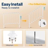 image:imageVIVOHOME 2Pack Galvanized Steel Hand Rails for Outdoor Steps  406 Curved Ends and Safety Balusters Exterior Railing Kit for Porch Deck or Indoor Stairs 4Step WhiteWhite Curved End with Balusters