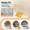 image:imageVIVOHOME 2Pack Galvanized Steel Hand Rails for Outdoor Steps  406 Curved Ends and Safety Balusters Exterior Railing Kit for Porch Deck or Indoor Stairs 4Step WhiteWhite Curved End with Balusters