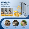 image:imageVIVOHOME 2Pack Galvanized Steel Hand Rails for Outdoor Steps  406 Curved Ends and Safety Balusters Exterior Railing Kit for Porch Deck or Indoor Stairs 4Step WhiteCurved End with Balusters