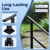 image:imageVIVOHOME Adjustable Outdoor Handrails  Durable Galvanized Steel Hand Rail Black Oval Design for Porch Deck amp Stairs 2Pack for 4 Steps2 Steps
