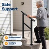 image:imageVIVOHOME Adjustable Outdoor Handrails  Durable Galvanized Steel Hand Rail Black Oval Design for Porch Deck amp Stairs 2Pack for 4 Steps2 Steps